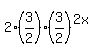2%2A%283%2F2%29%283%2F2%29%5E%282x%29%29
