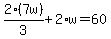 2%2A%287w%29%2F3%2B2%2Aw=60