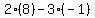 2%2A%288%29-3%2A%28-1%29