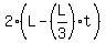 2%2A%28L+-+%28L%2F3%29%2At%29