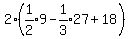 2%2A%28expr%281%2F2%299-expr%281%2F3%2927%2B18%29