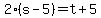 2%2A%28s-5%29=t%2B5