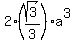 2%2A%28sqrt%283%29%2F3%29%2Aa%5E3