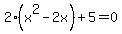 2%2A%28x%5E2-2x%29%2B5=0