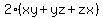 2%2A%28xy%2Byz%2Bzx%29