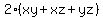 2%2A%28xy+%2B+xz+%2B+yz%29