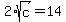 2%2A+sqrt%28c%29+=+14