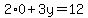 2%2A0%2B3y=12