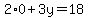 2%2A0%2B3y=18+
