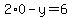 2%2A0-y=6
