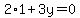 2%2A1%2B3y=0