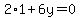 2%2A1%2B6y=0
