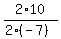 2%2A10%2F%282%2A%28-7%29%29