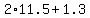 2%2A11.5+%2B+1.3