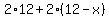 2%2A12%2B2%2812-x%29