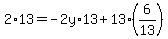 2%2A13=+-2y%2A13%2B13%286%2F13%29