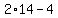 2%2A14-4