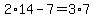 2%2A14-7=3%2A7