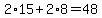 2%2A15%2B2%2A8=48