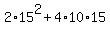 2%2A15%5E2+%2B+4%2A10%2A15