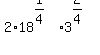 2%2A18%5E%281%2F4%29%2A3%5E%282%2F4%29
