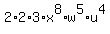 2%2A2%2A3%2Ax%5E8%2Aw%5E5%2Au%5E4