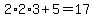 2%2A2%2A3%2B5=17