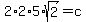2%2A2%2A5%2Asqrt%282%29+=+c