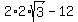 2%2A2%2Asqrt%283%29-12