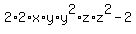 2%2A2%2Ax%2Ay%2Ay%5E2%2Az%2Az%5E2-2