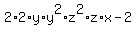 2%2A2%2Ay%2Ay%5E2%2Az%5E2%2Az%2Ax-2