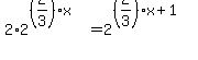 2%2A2%5E%28%282%2F3%29x%29+=+2%5E%28%282%2F3%29x+%2B+1%29
