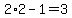 2%2A2-1=3