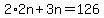 2%2A2n%2B3n=126