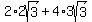 2%2A2sqrt%283%29%2B4%2A3sqrt%283%29