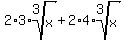 2%2A3%2Aroot%283%2Cx%29+%2B+2%2A4%2Aroot%283%2Cx%29