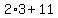 2%2A3%2B11