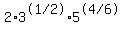 2%2A3%5E%22%281%2F2%29%22%2A5%5E%22%284%2F6%29%22