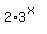 2%2A3%5E%28x%29