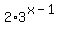 2%2A3%5E%28x-1%29
