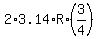 2%2A3.14%2AR%2A%283%2F4%29