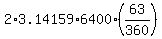 2%2A3.14159%2A6400%2A%2863%2F360%29