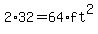 2%2A32=64%2Aft%5E2