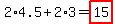 2%2A4.5%2B2%2A3=highlight%2815%29