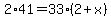 2%2A41+=+33%282%2Bx%29