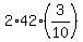 2%2A42%2A%283%2F10%29