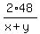 2%2A48%2F%28x%2By%29