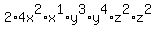 2%2A4x%5E2%2Ax%5E1%2Ay%5E3%2Ay%5E4%2Az%5E2%2Az%5E2