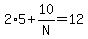 2%2A5%2B10%2FN=12