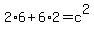 2%2A6%2B6%2A2=c%5E2